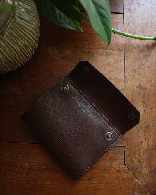 Portefeuille Alastor cuir marron zébré