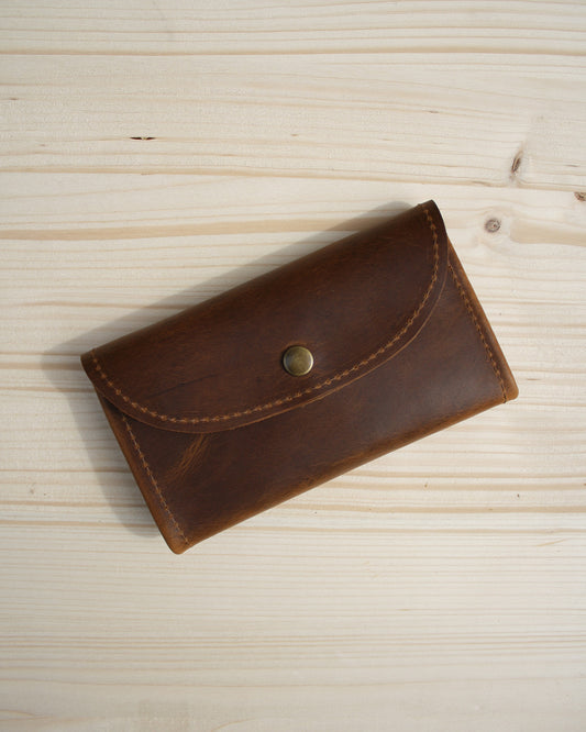 Blague à tabac cuir marron vieilli N°13