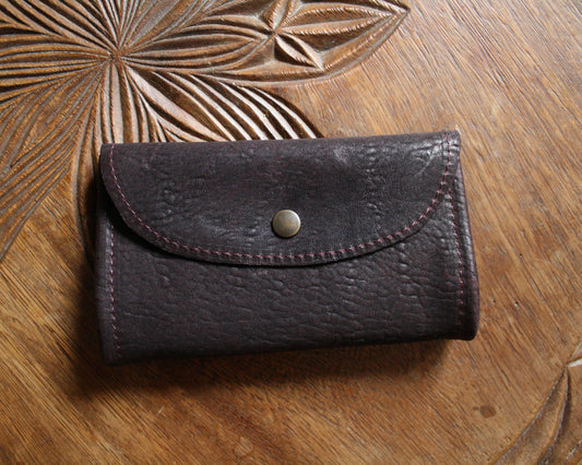 Blague à tabac cuir aubergine N°17