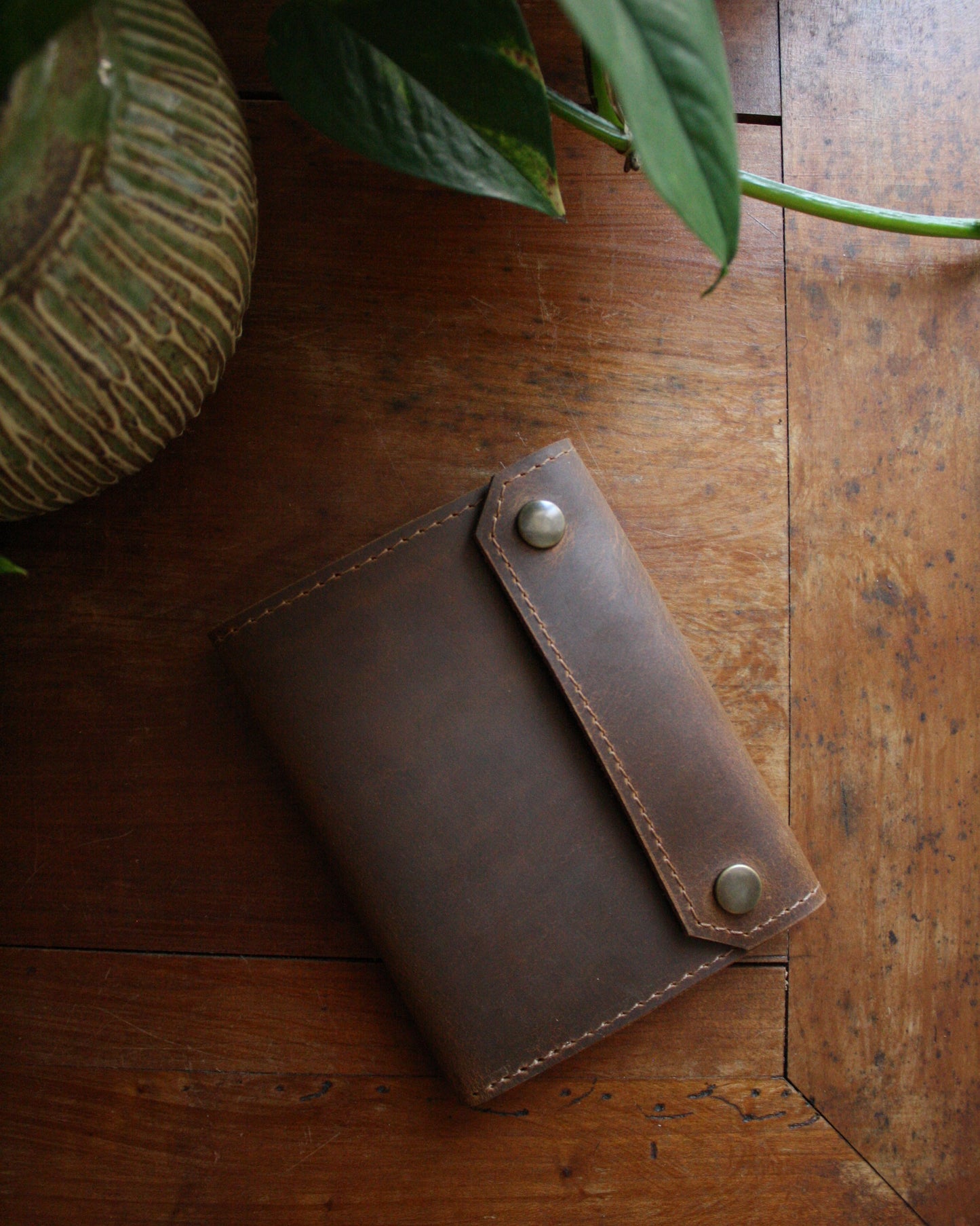 Portefeuille Alastor cuir marron vieilli