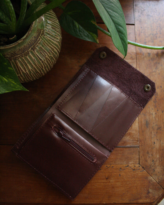 Portefeuille Alastor cuir aubergine