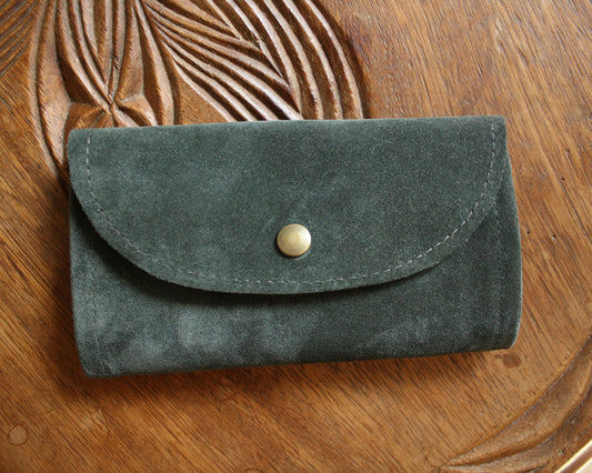 Blague à tabac croûte de cuir gris N°25