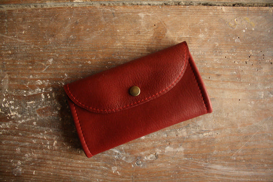 Blague à tabac cuir rouge carmin N°4