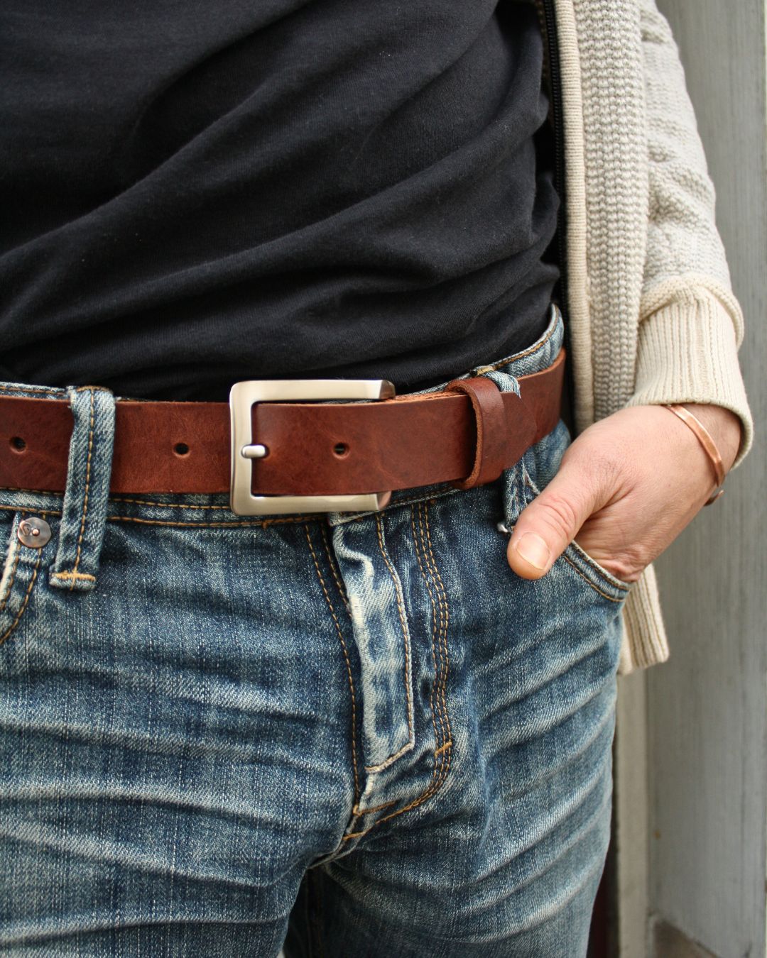 ceinture cuir sur-mesure May Wook