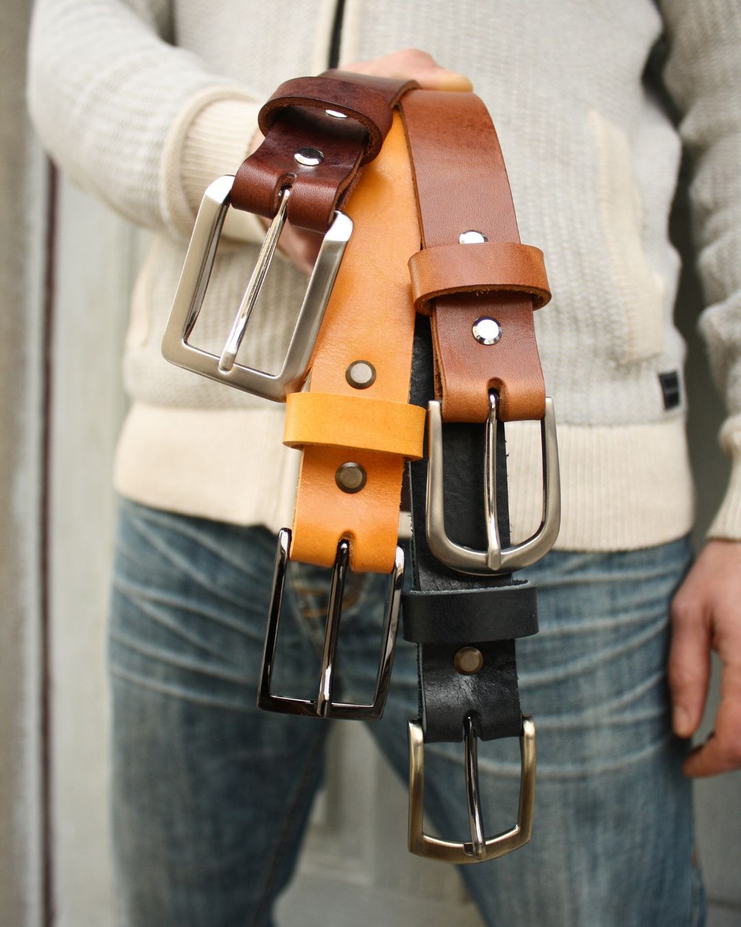 ceinture cuir sur-mesure May Wook